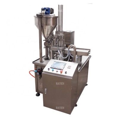 Ziplock Rotary Black Tea/Water Cup Filling And Sealing Packing Machine