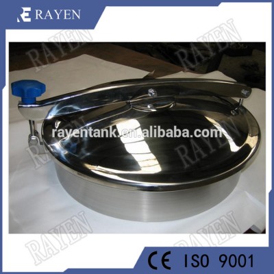 Food grade sanitary tank manway cover pressure vessel manhole covers